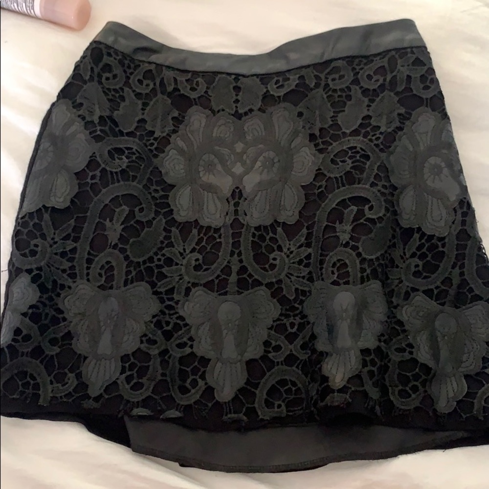 Black mini skirt